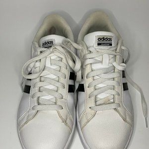 Adidas Cloud Foam Advantage White Black Sneaker Athletic Sz11